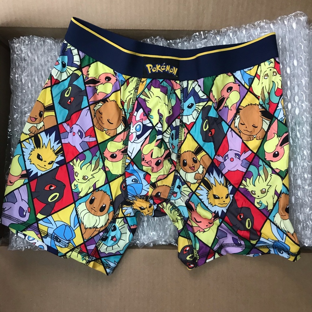 Pokemon Men’s Boxer Briefs 2pk Large 36-38 Stretch